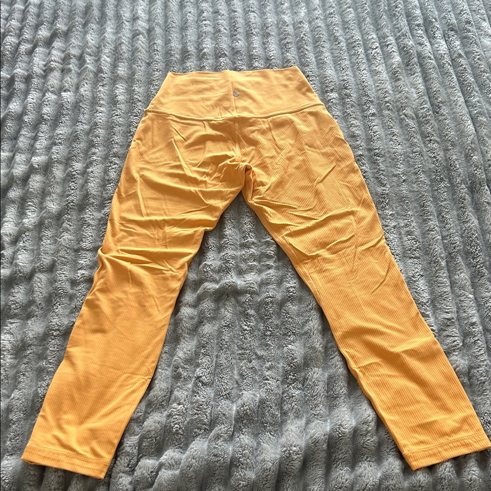 Lululemon Athletica Orange Leggings - Ribbed